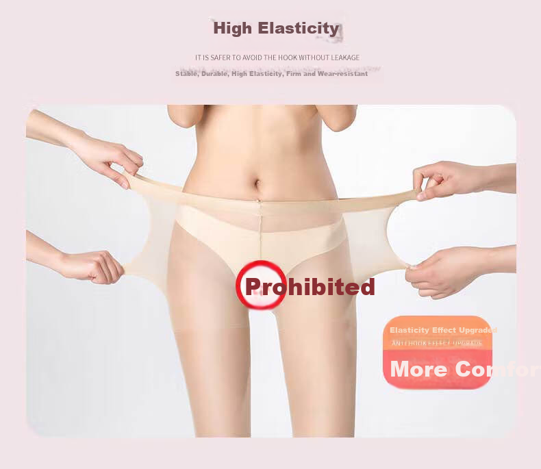 LangSha Ultra-Thin Pantyhose for Women with Added Crotch, Elastic, Sexy, Durable, Flesh-Colored, Bare-Leg Base Layer Stockings 8