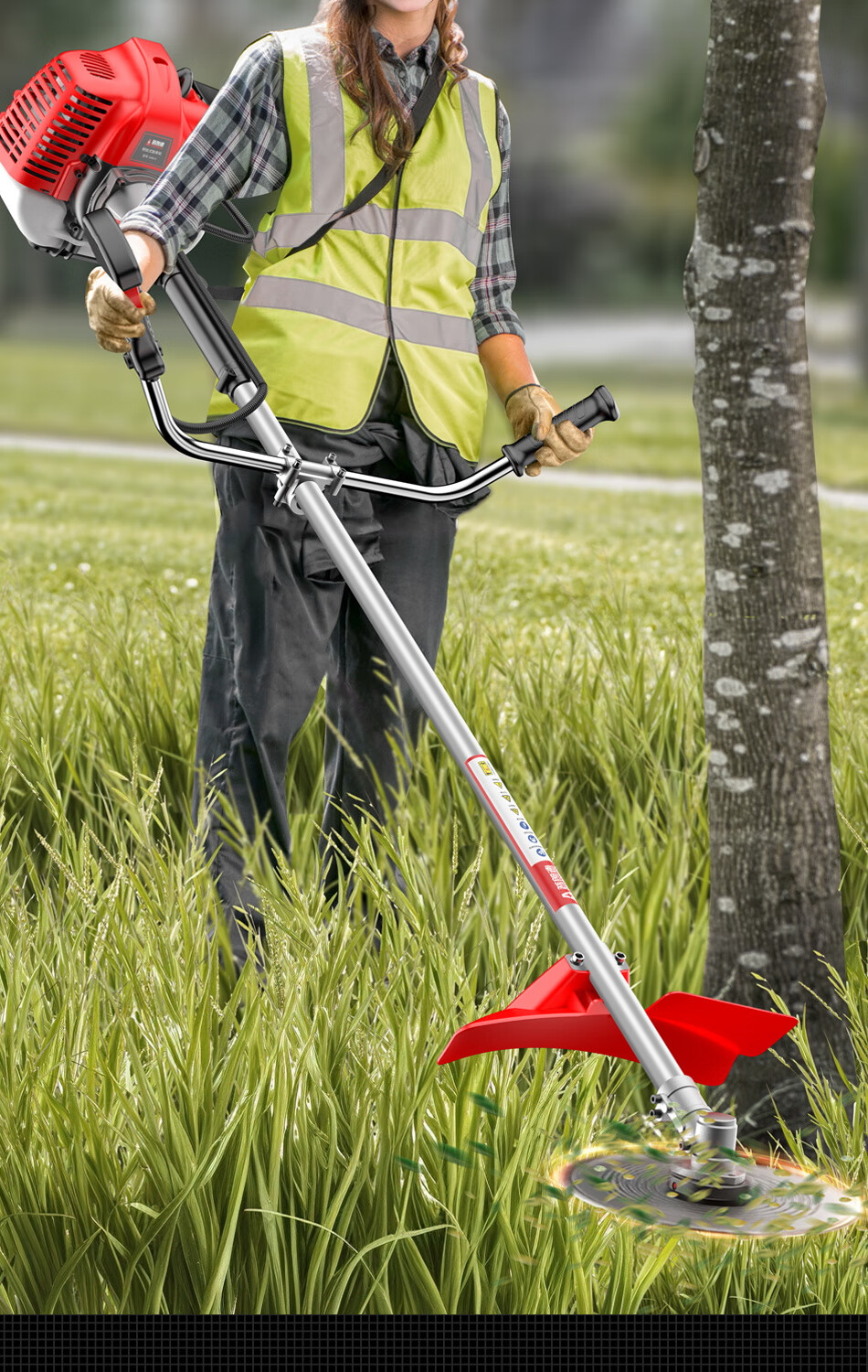 PUANGD Gasoline High-Power Side-Mounted Brush Cutter Multifunctional Weeding and Tilling Machine Agricultural Grass Trimmer 6