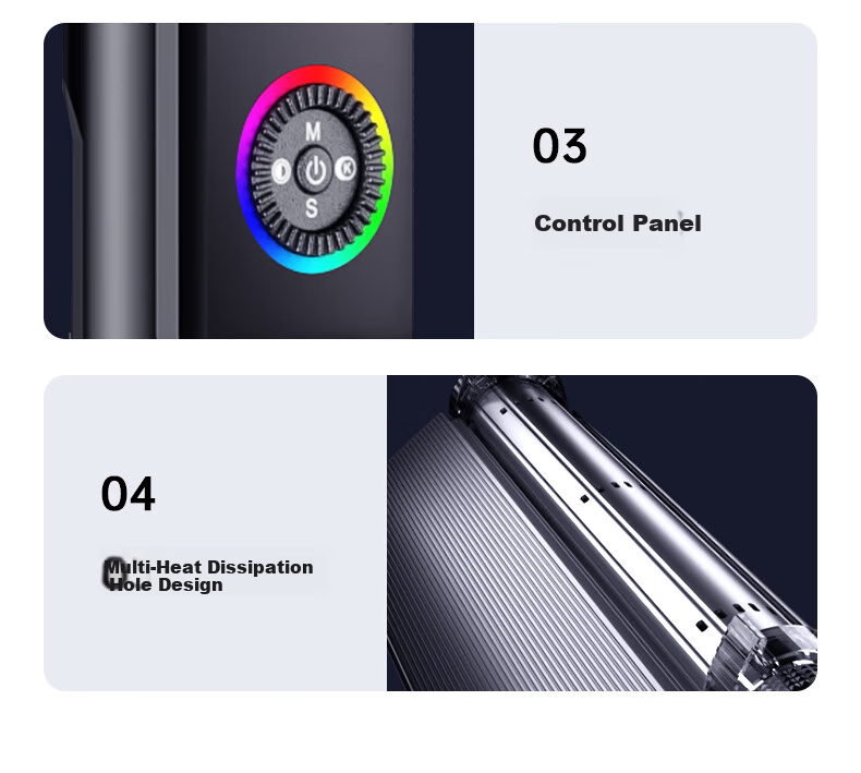 Jimantu RGB LED Fill Light Stick 50W Portable Handheld Video Photography Light for Outdoor Night Scene Portrait Beauty Live Streaming Atmosphere Soft Light 21