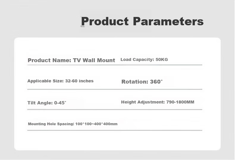Beishi TV Wall Mount Universal Rotating Bracket for Ceiling TV Mounting [50-86 Inches] 1.5m Adjustable Angle Hanging Rod 10