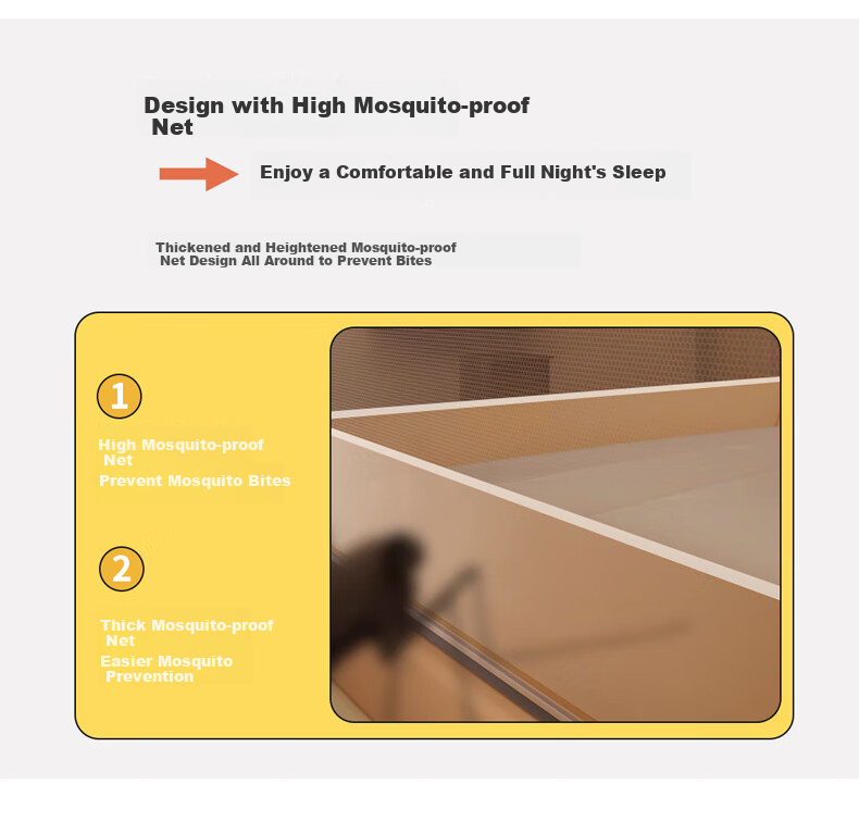 YANYANGTIAN Class A Home Blackout Dust-Proof Fence Mosquito Net with Three Doors, 1.5×2 Meter Bed [No Bracket Assembly Required, Dense Mesh] 11
