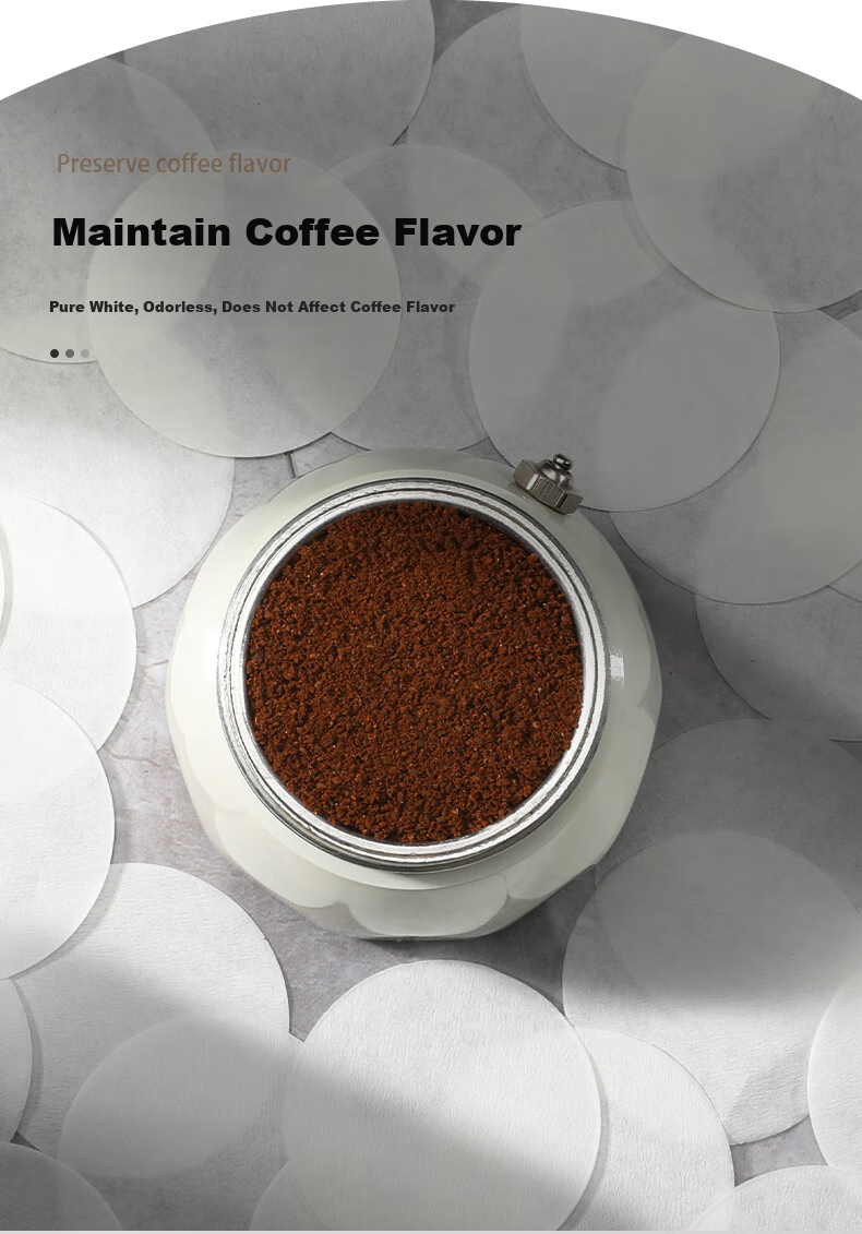 Mongdio Coffee Filter Paper, Moka Pot Filter Paper, Italian Espresso Machine Handle Round Powder Bowl Filter Paper, 60mm, 100 Sheets 2