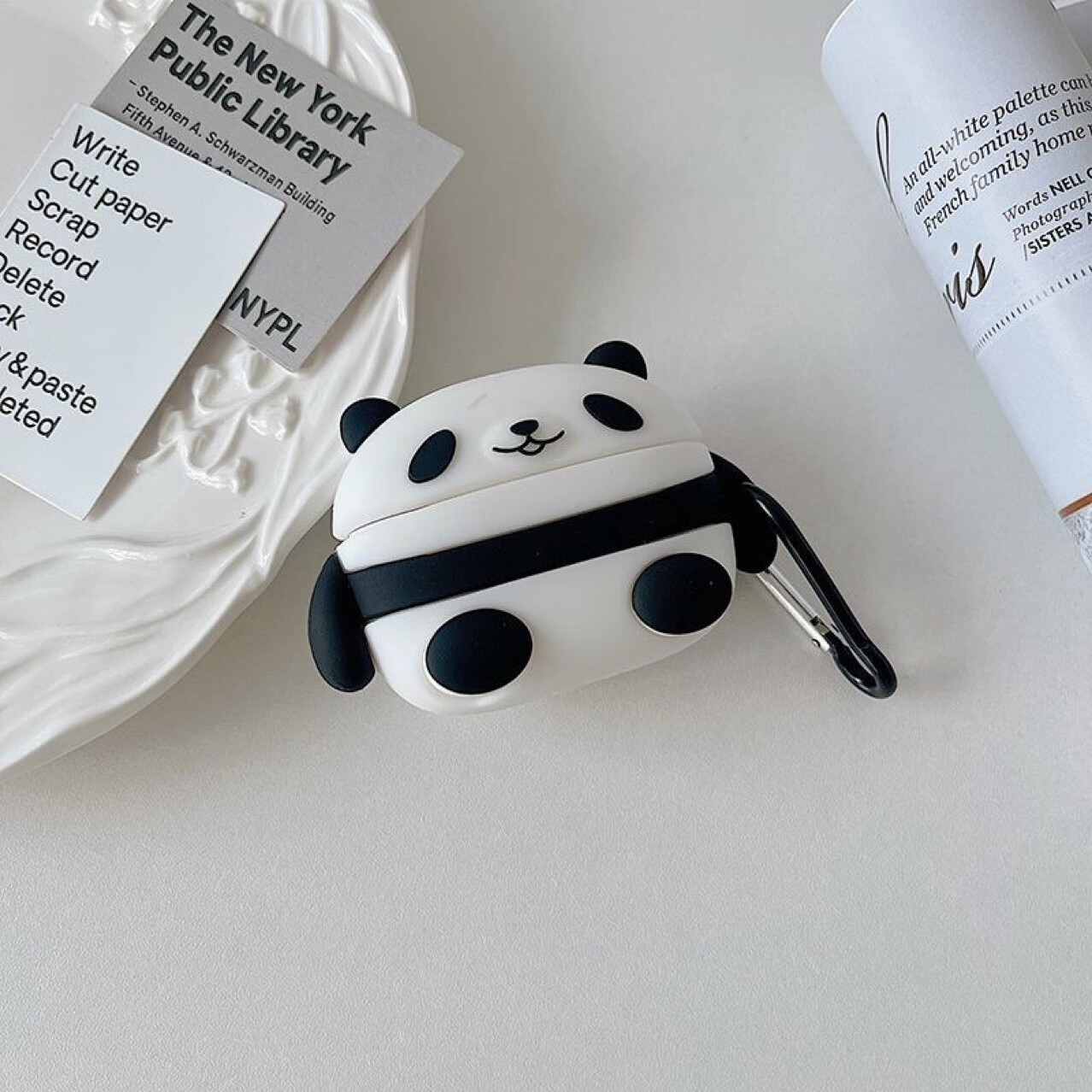 Beiyipin Cute Panda Case for AirPods 4th Generation, Premium Bluetooth 2025 New Model Silicone Shell, No Case Drop 3
