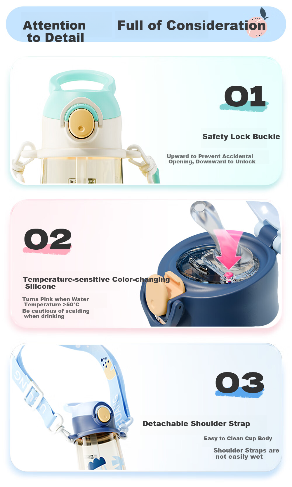 Fuguang Plastic Cup, Children's Water Bottle, PPSU Straw Cup, for Toddlers, Primary School Students, Pregnant Women, Infants And Kindergarten Children, 560ml 17