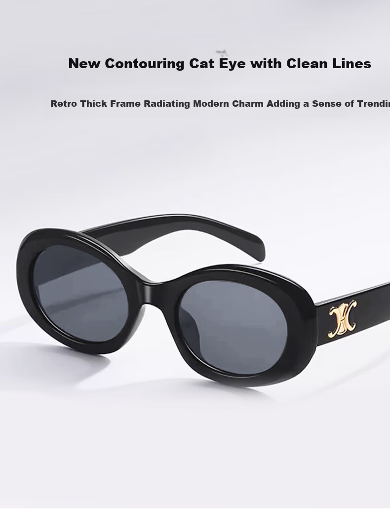 Jimmy Orange Retro Cat Eye Sunglasses for Men And Women, High-End UV Protection Sunglasses That Make Your Face Look Smaller 4