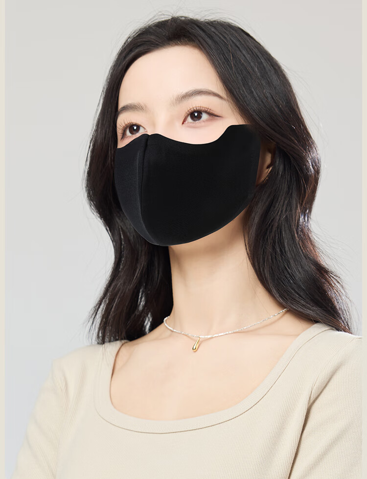 JIUMU Silk Sun Protection Mask for Women Summer UV Protection Breathable Full Face Mulberry Silk Sunshade Mask 8