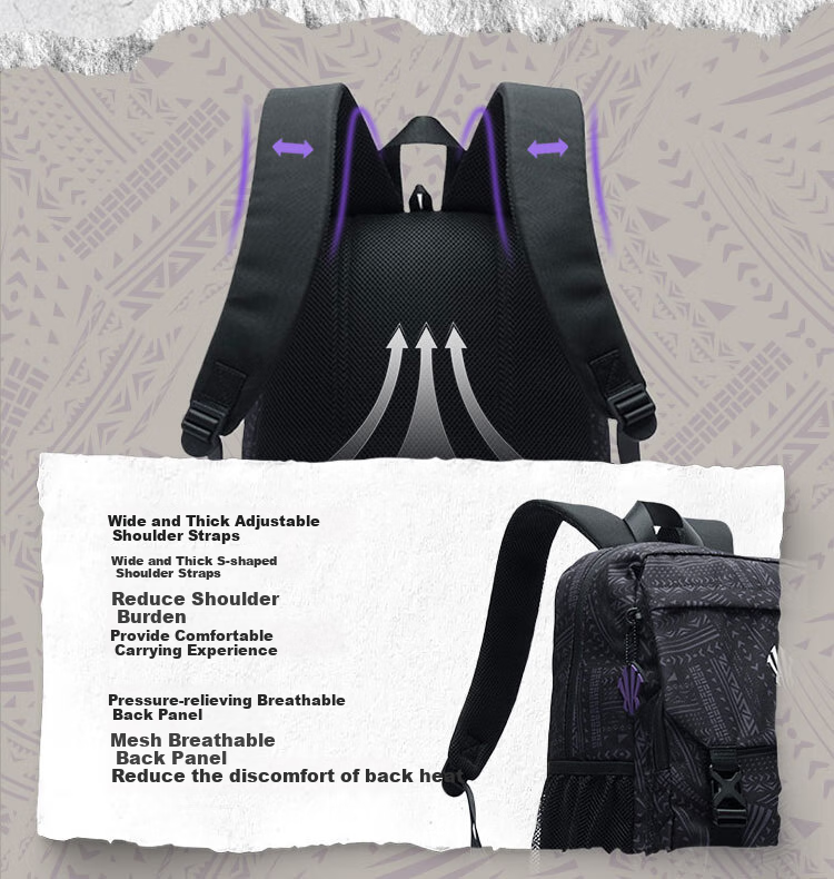 ANTA Kyrie Irving Series Large Capacity Unisex Backpack Fashion Sports Training Fitness Basketball Bag 6