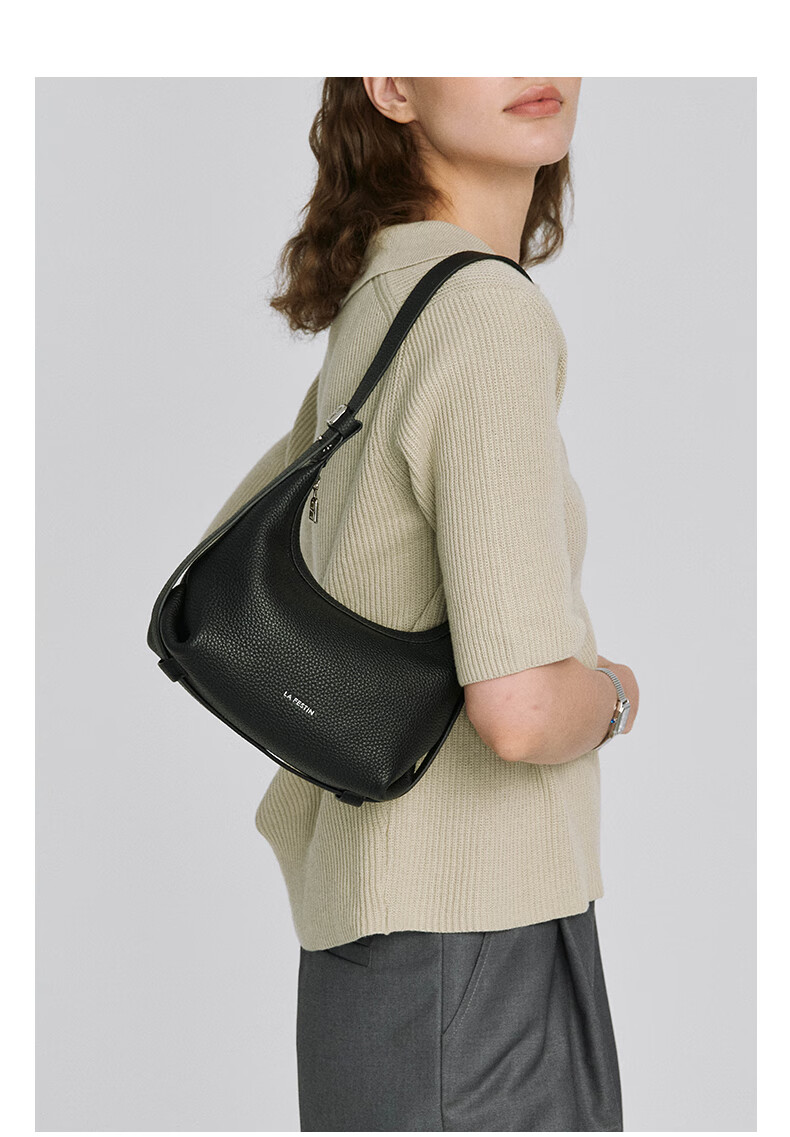 La Festin Top-Grain Leather Crescent Bag for Women, 2026 New Style Genuine Leather Handbag, Shoulder Crossbody Underarm Bag, Birthday Gift for Wome 11