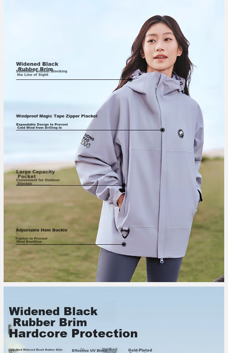 CAMEL Single-Layer Unisex Outdoor Jacket, New Spring Product, Waterproof Hard Shell Coat for Men And Wome 10