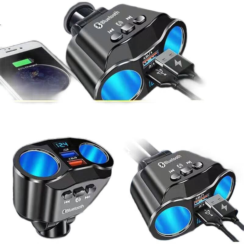 Автомобильное зарядное устройство Kylie GSF-002, MP3 Bluetooth-плеер, черный, складная модель с цифровым дисплеем, 24 Вт быстрой зарядки