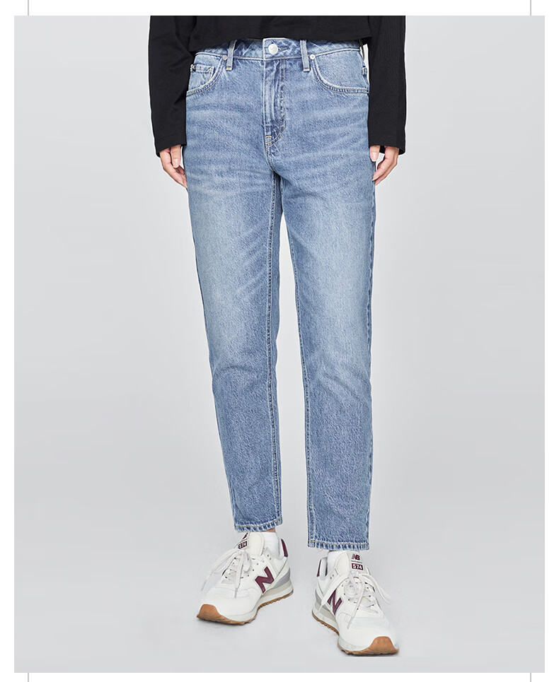 Lee 413 Standard High-Waist Straight-Leg Medium Blue Women's Jeans, Medium Blue, Size 28 2