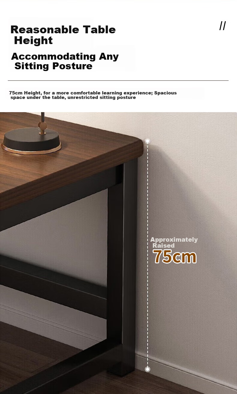 Quanpinwu Computer Desk, Home Desktop Gaming Table, Study Office Writing Desk, Long Table for Bedroom And Training 12
