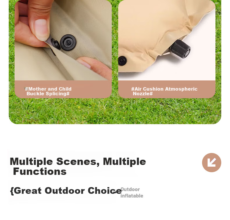 BeiJiLang Automatic Inflatable Mattress, Outdoor Moisture-Proof Thickened Tent Mat, Beach Camping Park Nap Floor Mat, Portable Ground Pad 12