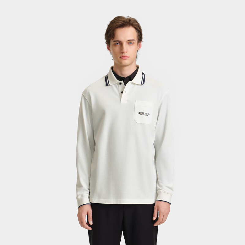 Biyinlefen [Cotton Texture] 2025 Autumn New Casual Versatile Commuter Dry Collar Long Sleeve Polo Shirt for Men