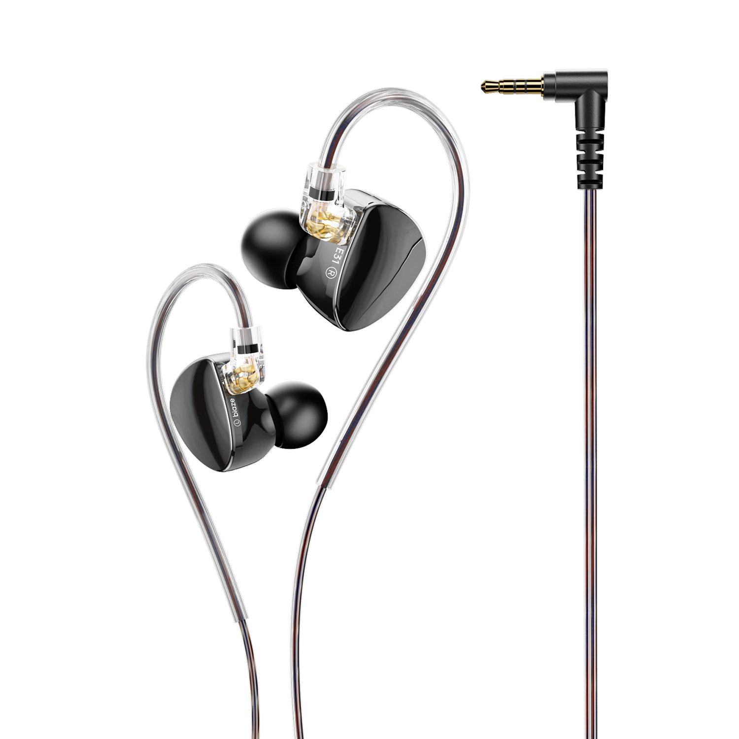 BIAZE Wired Earphones, 3.5mm Interface In-Ear 0.78mm Dual-Needle without Microphone, Replaceable Cable, High-Quality Sound Effects, E-Sports Gaming, Delta FPS Ultra-Clear Audio Positioning