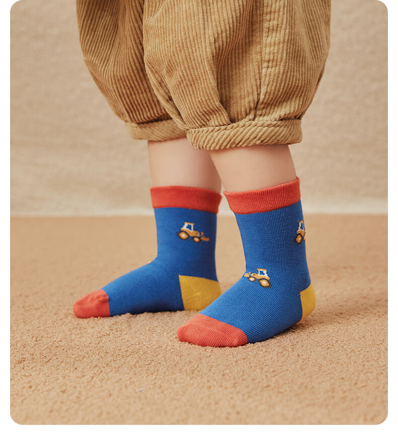 Niduoxiong Kids Socks Spring and Autumn Breathable Cotton Socks Boys Cute Seamless Baby Socks Soft Cuff Infant Socks WZ-205 3