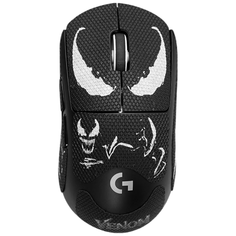 Huoxi Gpw2 Mouse Anti-Slip Sticker, Dog Shit King Second Generation/third Generation/fifth Generation Sticker, Sweat-Absorbing Anti-Slip Anti-Scratch Gaming Mouse Pad, GPW2/3/5 Generation Black Venom Full Coverage