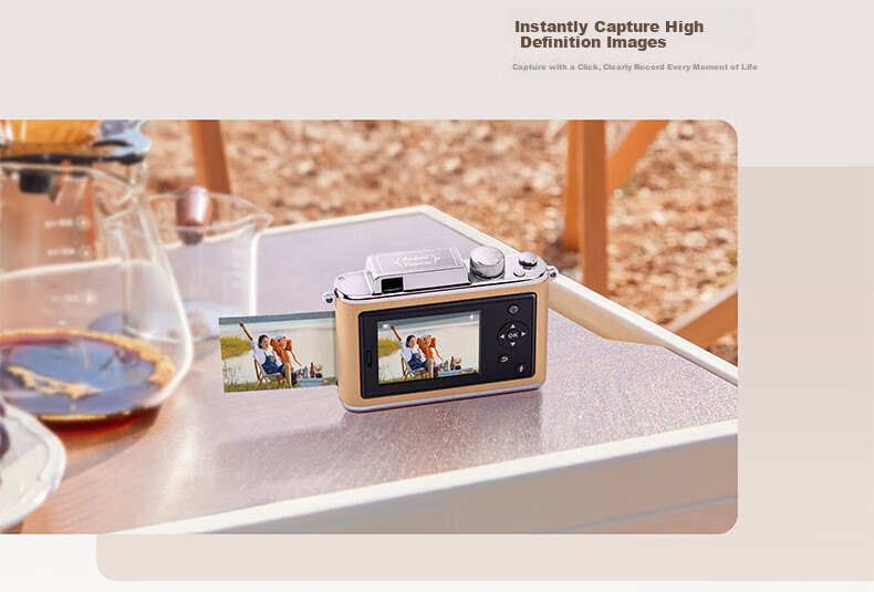 HPRT Instant Camera Z2 Brown Pocket Camera Phone Photo Printer, Instant Printing Directly to Photos, Upgraded Version of Z1 Portable Machine, Gift for Children, Students And Couples 4