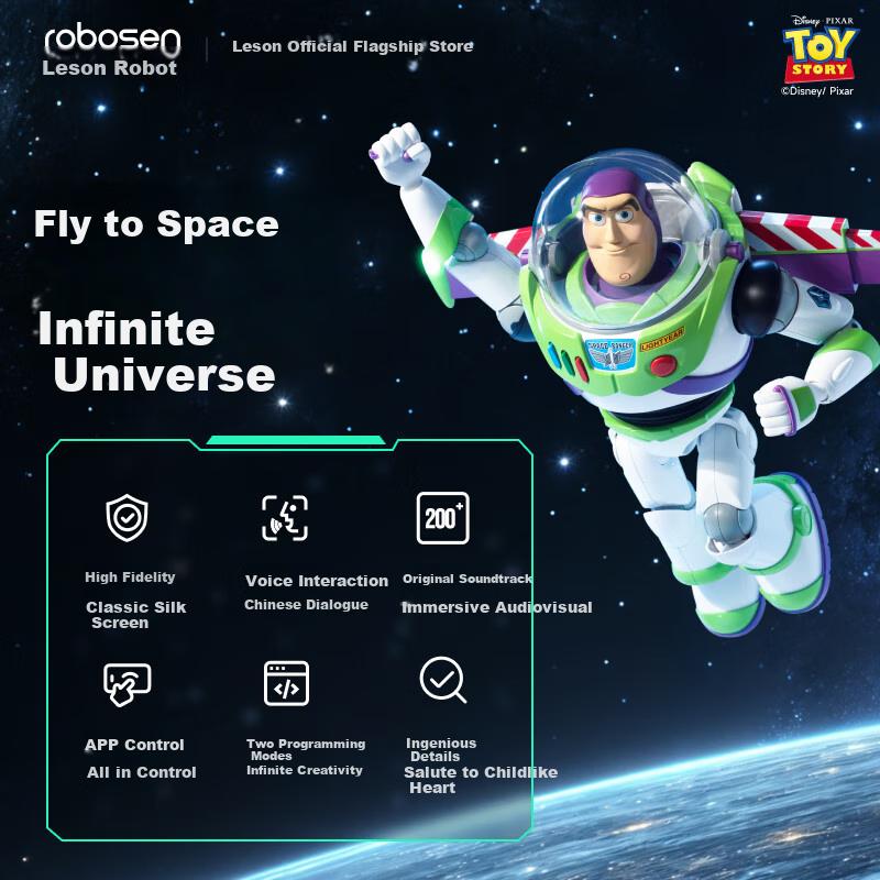 Lesenjiqiren Robosen Disney Toy Story 5 Official Merchandise, AI Artificial Intelligence Robot, Gift for Adults And Childre