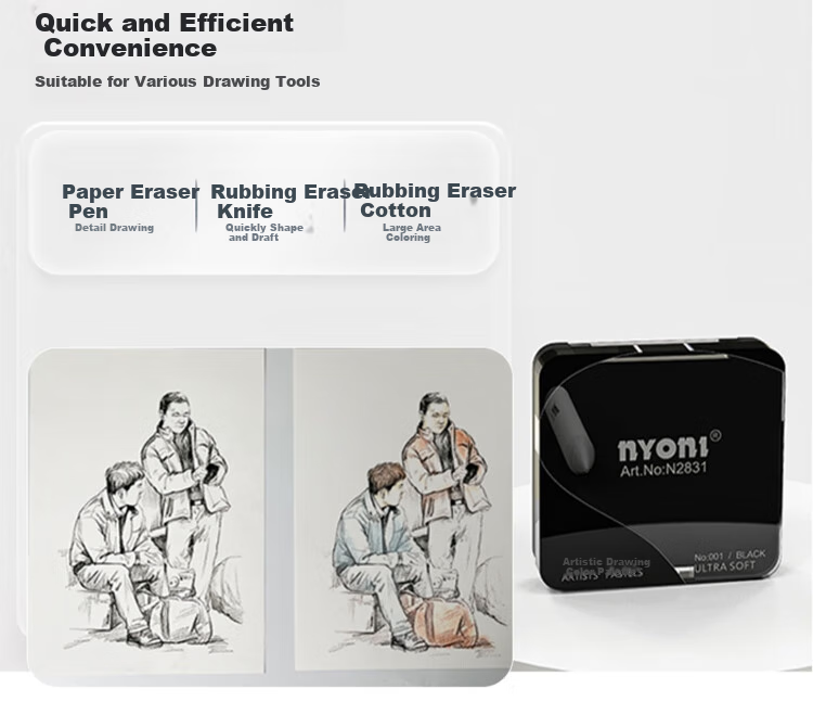 NYONI Sketching Carbon Powder, Modeling Quick-Spread Powder, Art Student Wet And Dry Dual-Use Water-Soluble Graphite Powder, Student Drawing Colored Powder, Joint Entrance Exam Art Exam Tool - Light Yellow N2831006 7