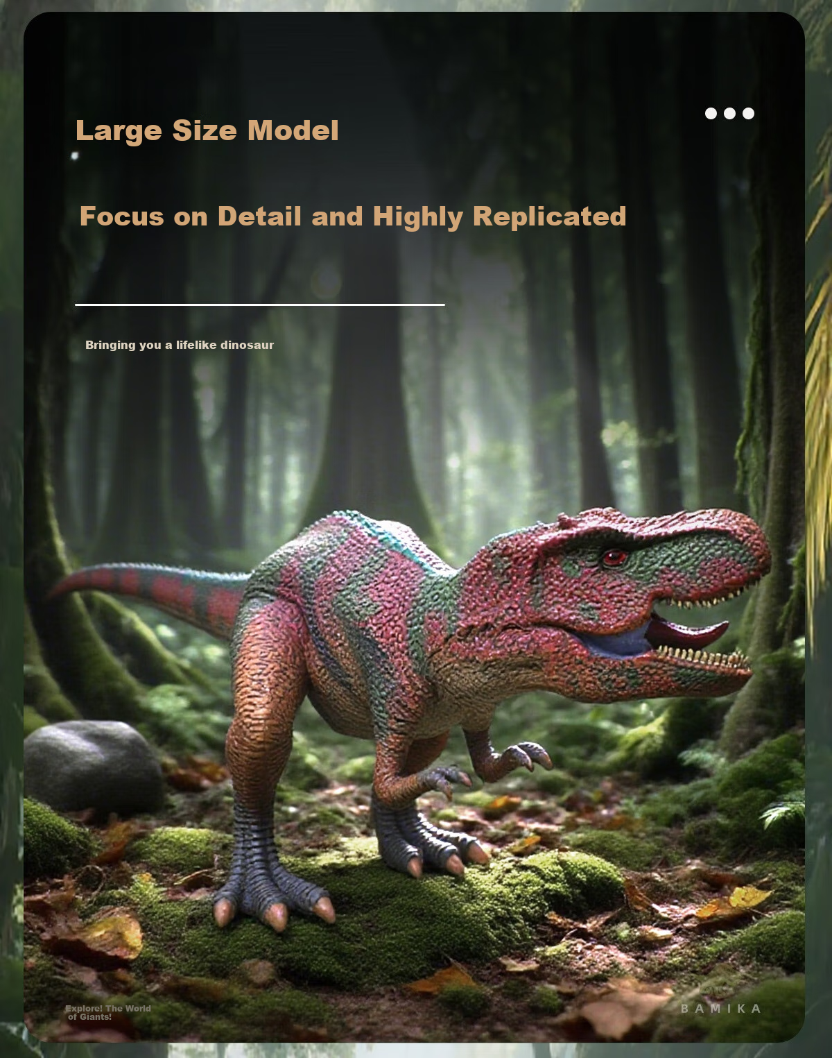 Bameika Large Set, Two Large Solid Dinosaur Collectible Models, Realistic Jurassic Animals, Toy for Boys, Holiday Gift 1