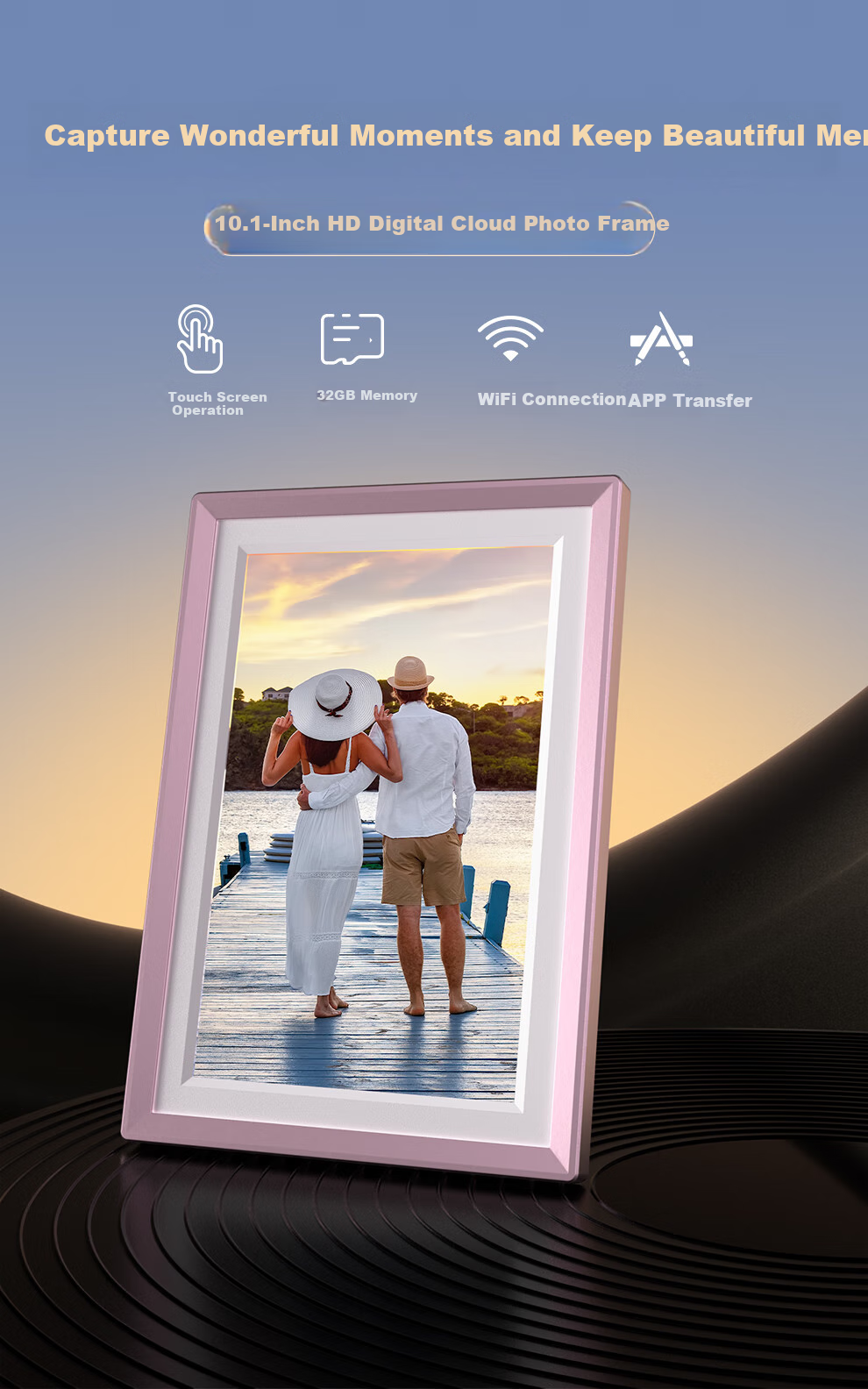 ARZOPA Digital Photo Frame D10.1 inch Smart Cloud Frame Photo and Video Slideshow Decorative Wall Art Mid-Autumn Festival Gift 1