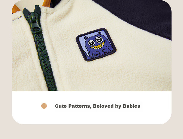 ASK JUNIOR Boys' Jacket, 2026 Autumn Toddler Color-Block Fleece Coat, Children's Preppy Style Hooded Outerwear 17