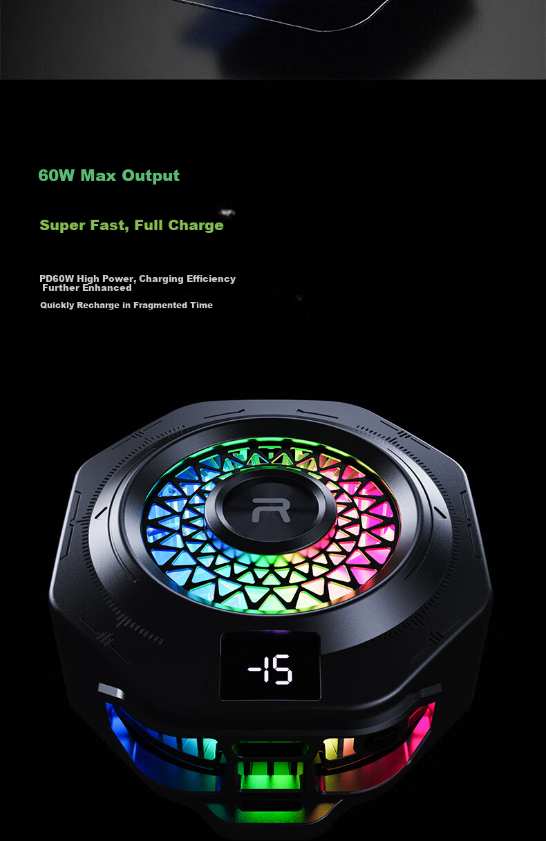 REMAX REMAX Magnetic Phone Cooler, Gaming And Live Streaming Cooling Device, Lightweight at Only 63g, Semiconductor Cooling Back Clip, Suitable for Apple Tablets, Red Magic, IQOO AI 12