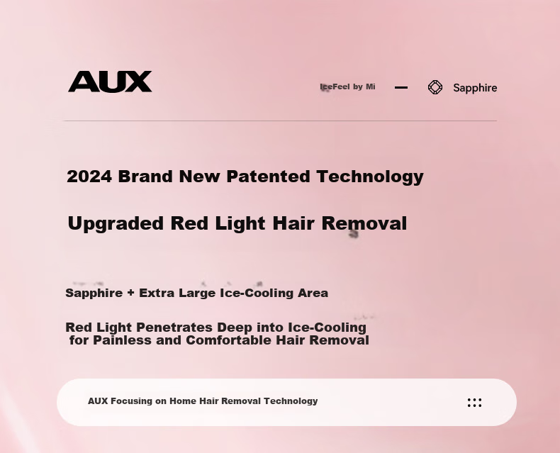 AUX Hair Removal Laser, Sapphire Ice Point, Painless Full-Body Underarm And Private Parts Home Shaver, Gift for Girlfriend Or Wife, Holiday Present, 1208 1