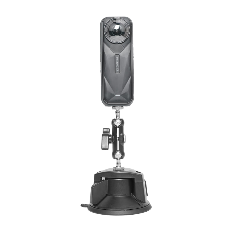 Qiye Vacuum Suction Cup Car Dashboard Mount Compatible with Insta360 X5 Action Camera, Instax5 Accessories, Car X3 Bracket, X4 Sunroof Glass