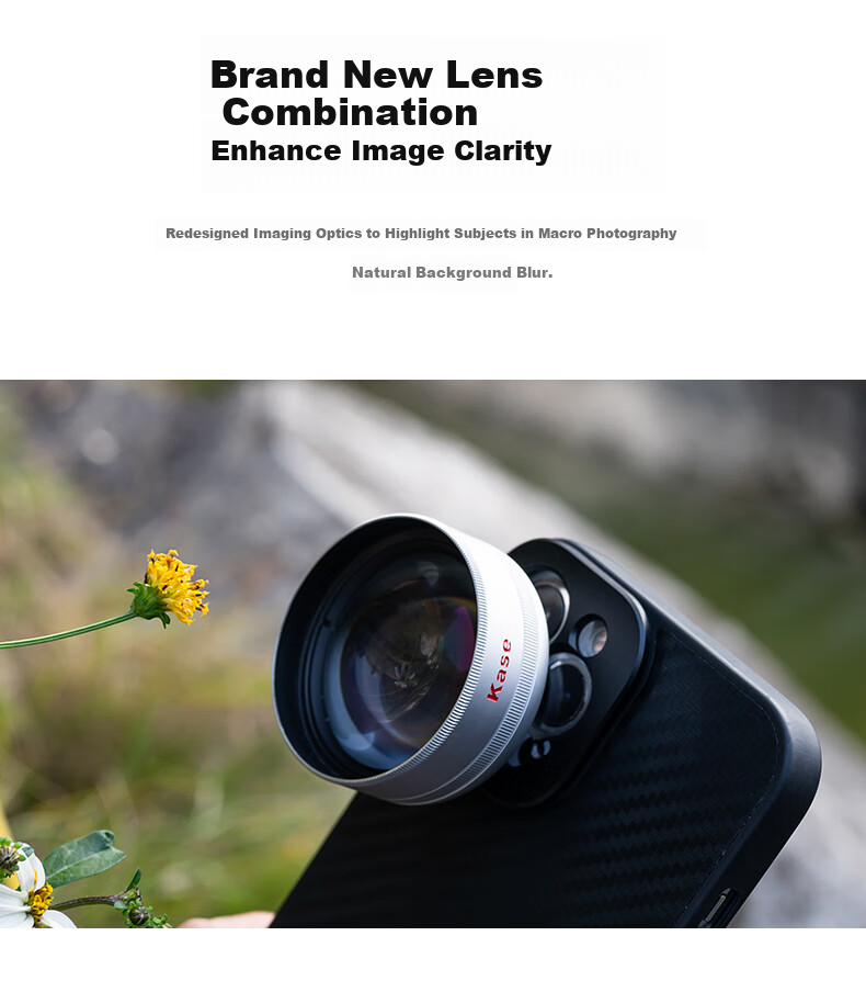Kase Master-Level 100mm Lens Plus Dedicated Polarizing Filter for Smartphone Macro Lenses, High-Definition Shooting of Flowers And Plants, Fine Details, Micro Background Bokeh, Focusing on Subject Photography Accessories 9