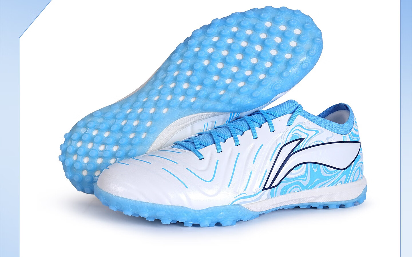 Li-Ning Men's Football Shoes TF Turf Studs Adult Youth Student Professional Training Competition Sports Non-Slip Breathable Cleats Size 42 28