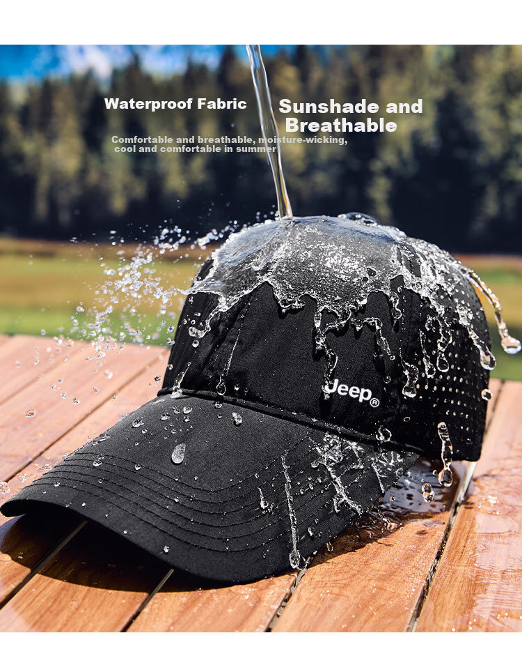 JEEP Baseball Cap for Men And Women, Summer Mesh Quick-Dry Sun Hat, Sports Casual Hiking Cap 19