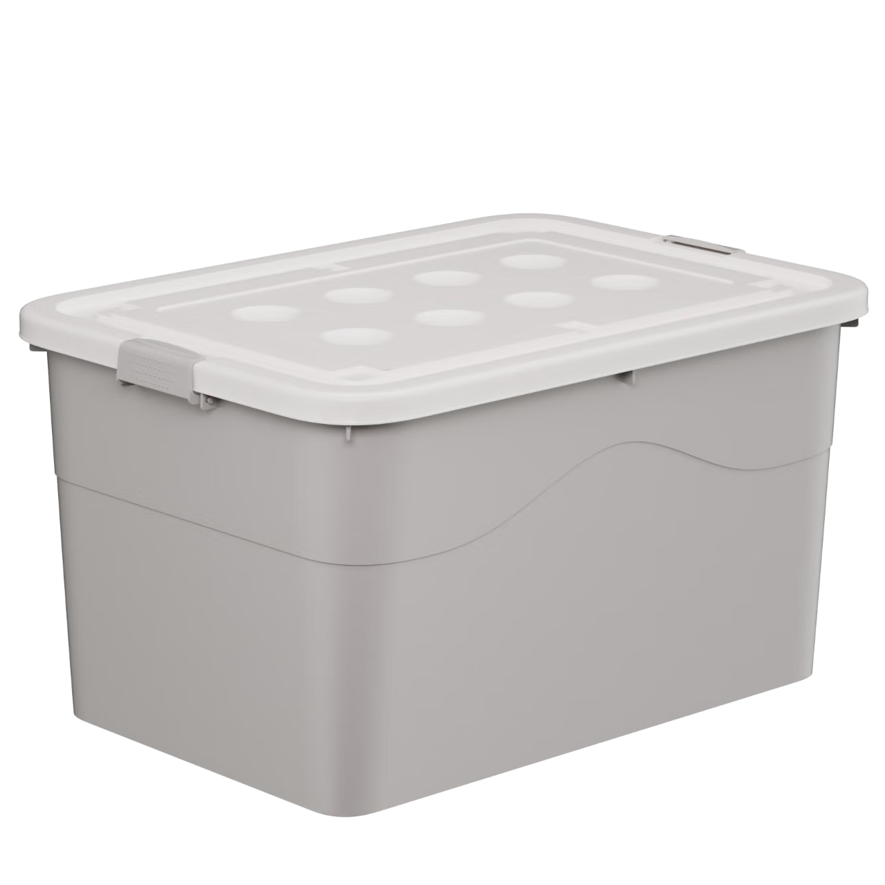 SPACEXPERT Car Plastic Storage Box with Wheels, Clothes Organizer, External Dimensions 150L, 72*52*41cm, Gray, 1 Piece
