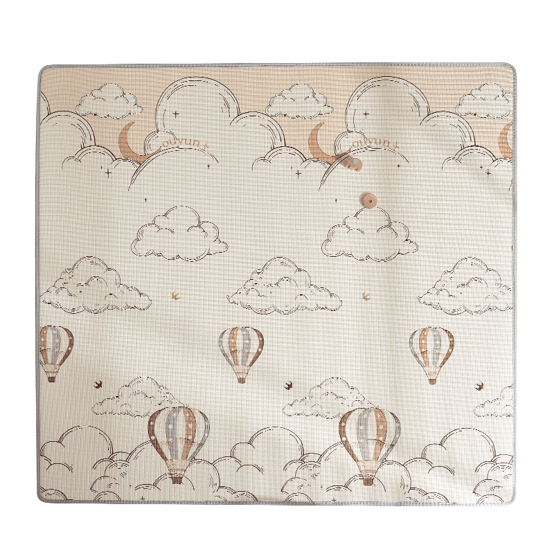 OUYUN Baby Crawling Mat Thickened Children's Crawling Pad iXPE Integrated Mat Hot Air Balloon 1.5×1.8m