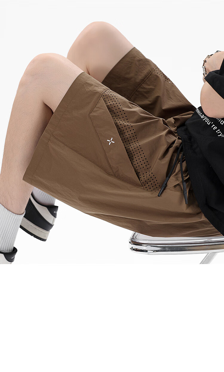 I'M DAVID Men's Summer 2025 New Breathable Casual Basketball Sports Mid-Length Shorts Trendy Ice Silk Quick-Dry Five-Point Pants 25