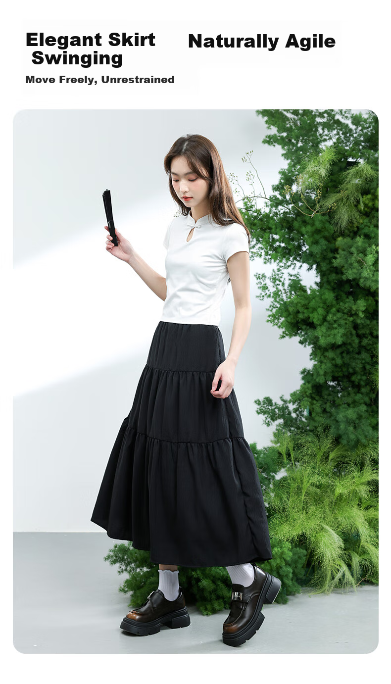 MJ STYLE Cake Skirt for Women, 2026 Spring And Autumn New High-End Lining, Anti-Exposure, High-Waist Slimming Mid-Length Skirt 5