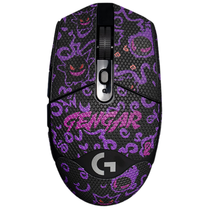 Huoxi Anti-Slip Sticker for Logitech G102/G304 Mouse, Sweat-Absorbing Sticker for G102/G102 Second Generation/G304/G304X Mouse, Wear-Resistant Anti-Slip Adhesive, Black Ghost