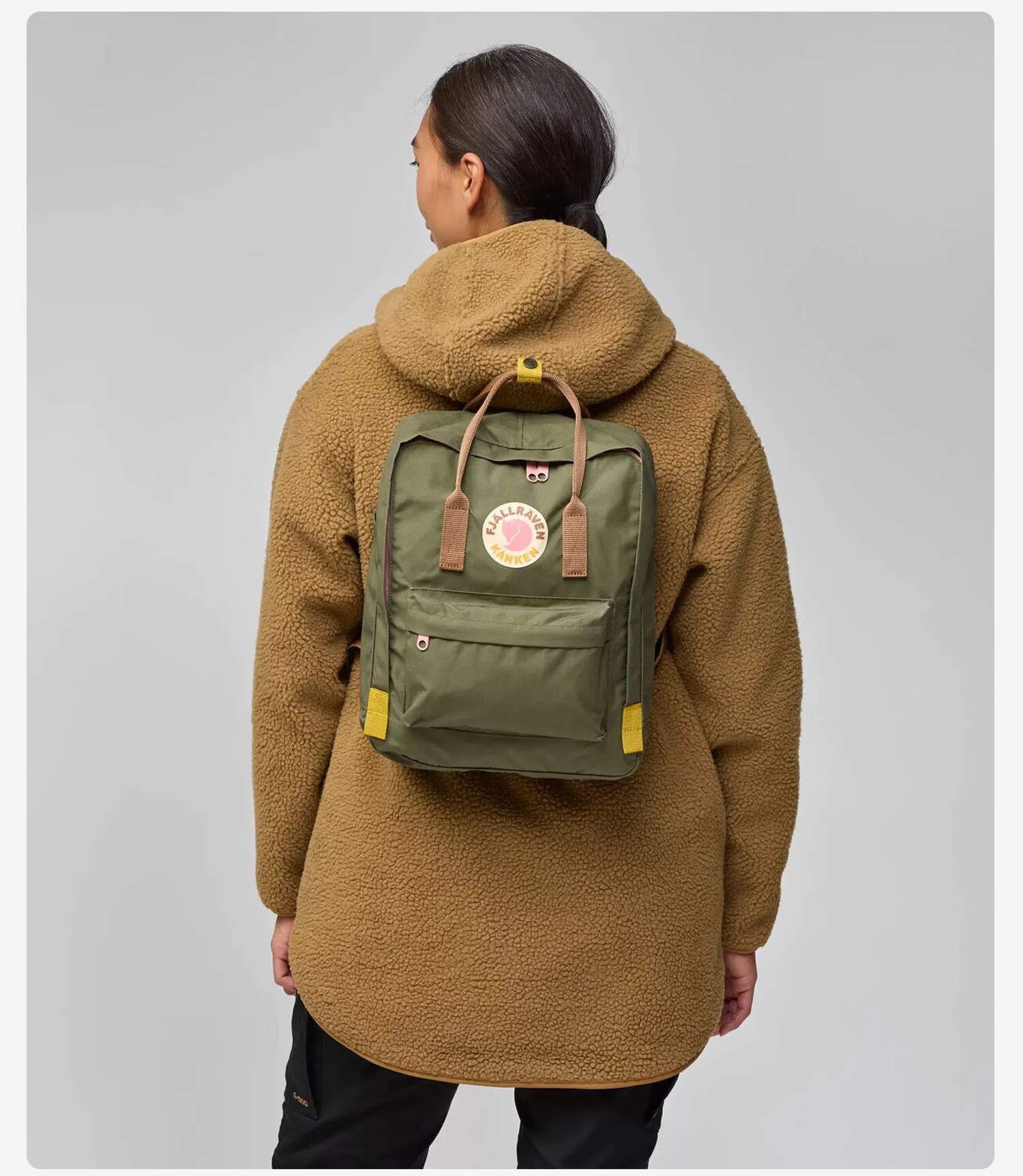 Fjällräven Kånken Backpack Large Capacity 16L 23200334-312-600 Pink/Mint Green 15