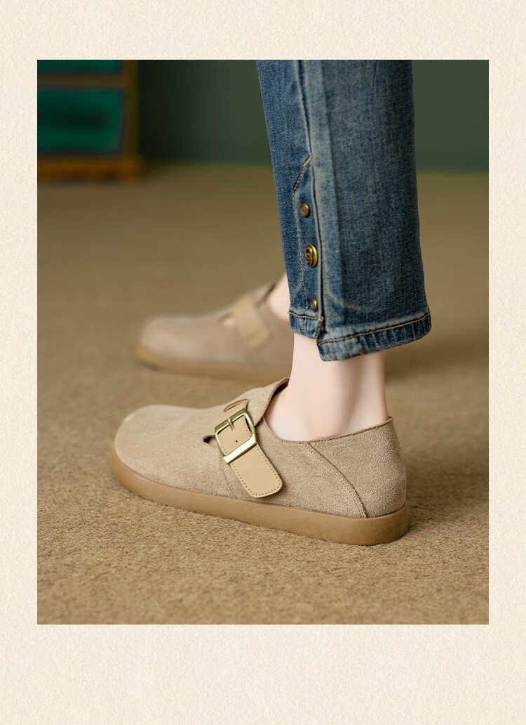 ZHR Bokeng Women's Versatile Lightweight Slip-On Casual Shoes with Soft Soles, Comfortable Commuter Shoes for Women, AB167 Khaki Color, Size 38 14
