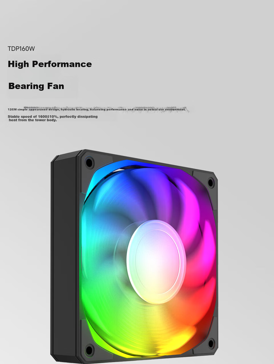 Taiyou T412 Intel I5 CPU Air Cooler, 4 Heat Pipes Pure Copper Thermal Conductors / Compatible with 115x/1200/1700/185/12cm Fans 5