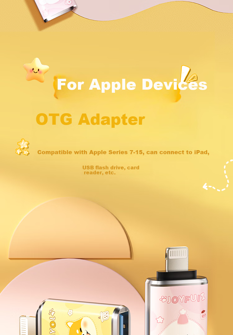 HP 64GB Dual-Interface Adorable Pet USB Flash Drive, Super Cute Bear High-Speed Transfer Type-C UDisk + Apple Connector for Office, Students, Car, Computer And Phone 6