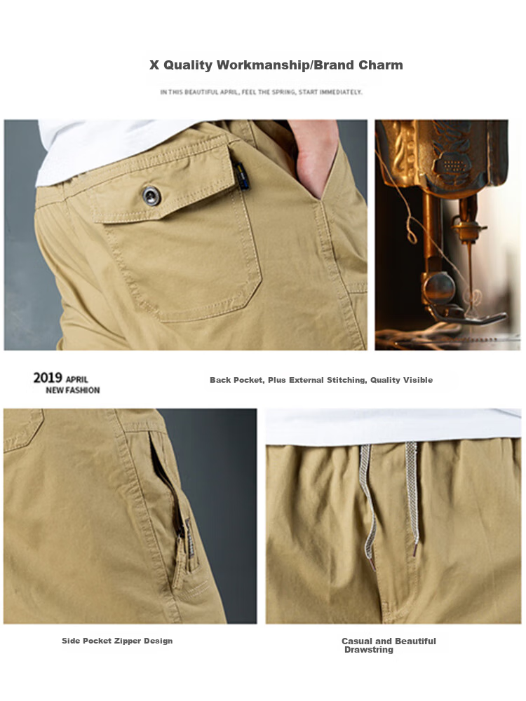 TUCANO Men's Shorts, Summer Lightweight Comfortable Straight Loose Casual Cargo Capri Pants, Light Gray, 5XL 3