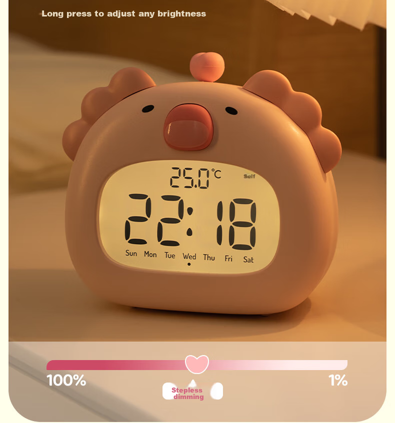 BANDIAN ORIGINALLITY Cute Smart Alarm Clock for Students' Wake-Up, Cartoon Desktop Electronic Timer for Boys And Girls, Back-To Season Gift 13