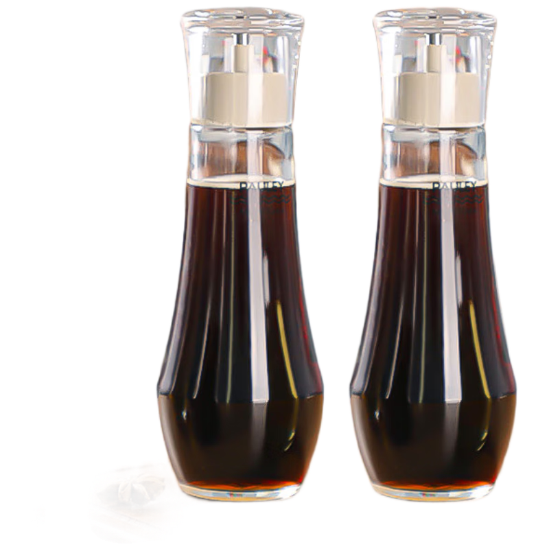 BDO Automatic Opening and Closing Glass Oil Bottle Soy Sauce Bottle Seasoning Jar Vinegar Bottle Table Condiment Bottle Restaurant Multi-purpose 260ml*2