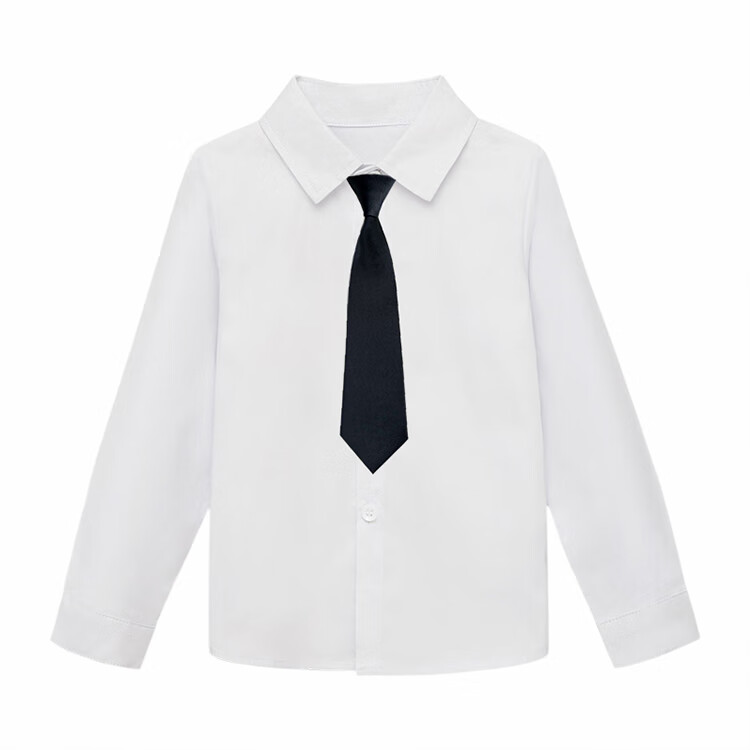 LUOBOBEIBEI Children's White Long Sleeve Shirt Boys Suit Shirt Bow Tie Host Piano Performance Outfit L1Y1 140 6