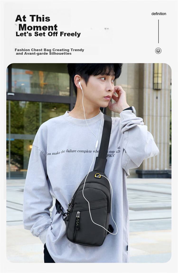 JEVI Crossbody Bag, Simple Shoulder Bag for Men And Women, Chest Bag, Small Backpack, Sports Style, Birthday Gift 2