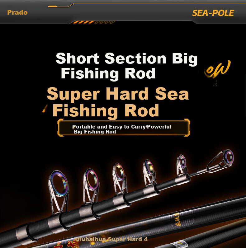 Wei Lianmeng 1.8m Xiaolonger Sea Fishing Rod Ultra Short Section Sea Rod Super Hard Long Casting Spinning Rod Sea Fishing Rod 1