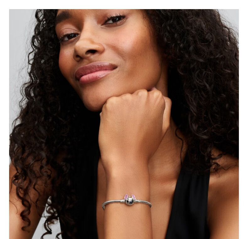 Pandora Disney Series Stitch Snake Bone Bracelet, Silver Chain, DIY Playful Silver Bracelet, Birthday Gift 3