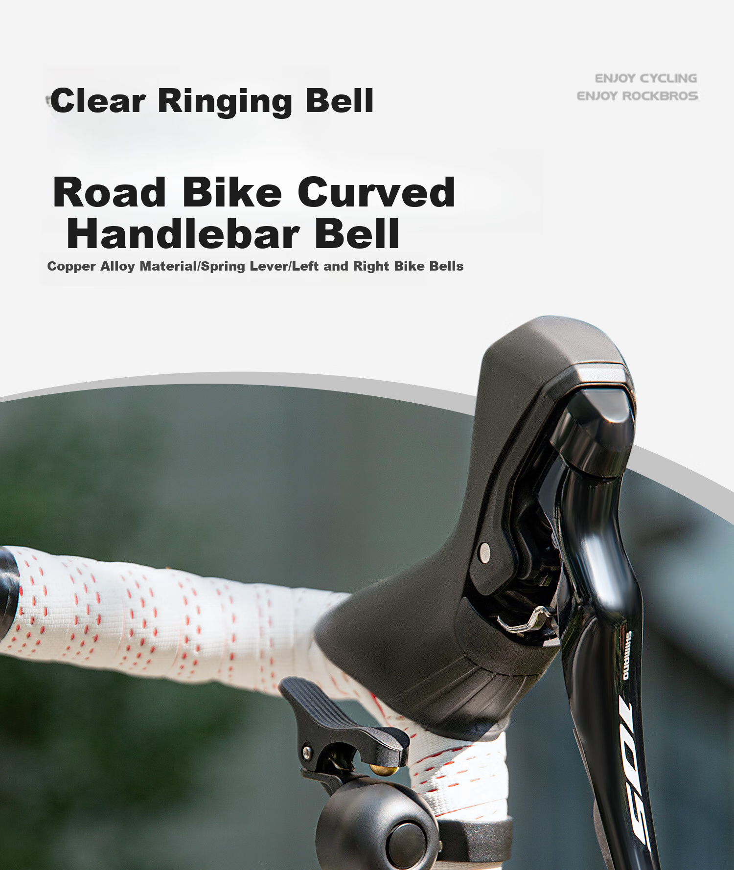 ROCKBROS Road Bike Bell Handlebar Bicycle Warning Horn Retro Bicycle City Commute Cycling Accessory Right Bell 1
